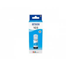 Epson 103 Cyan Ink Bottle – Original EcoTank High-Yield Ink for Epson L-Series Printers, Produces Sharp, Bright Cyan Colors, Smudge-Free Prints, Reliable Quality, and Long-Lasting Performance