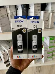 Epson 103 Cyan Ink Bottle – Original EcoTank High-Yield Ink for Epson L-Series Printers, Produces Sharp, Bright Cyan Colors, Smudge-Free Prints, Reliable Quality, and Long-Lasting Performance