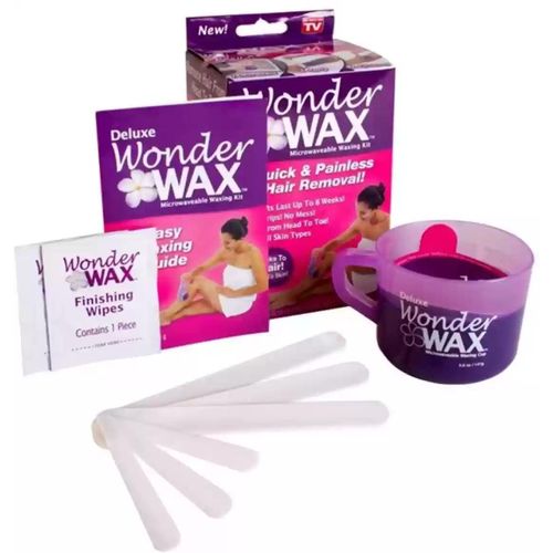 Wonder Wax Microwaveable Waxing Kit Quick Painless Hair Removal for Body & Legs Wax