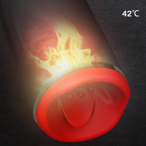 Male Masturbator Cup Electric Automatic Massager Vibrator 3D Realistic Mouth and Tongue Masturbation for Men with 10 Powerful Vibration and Heating Function (Black)