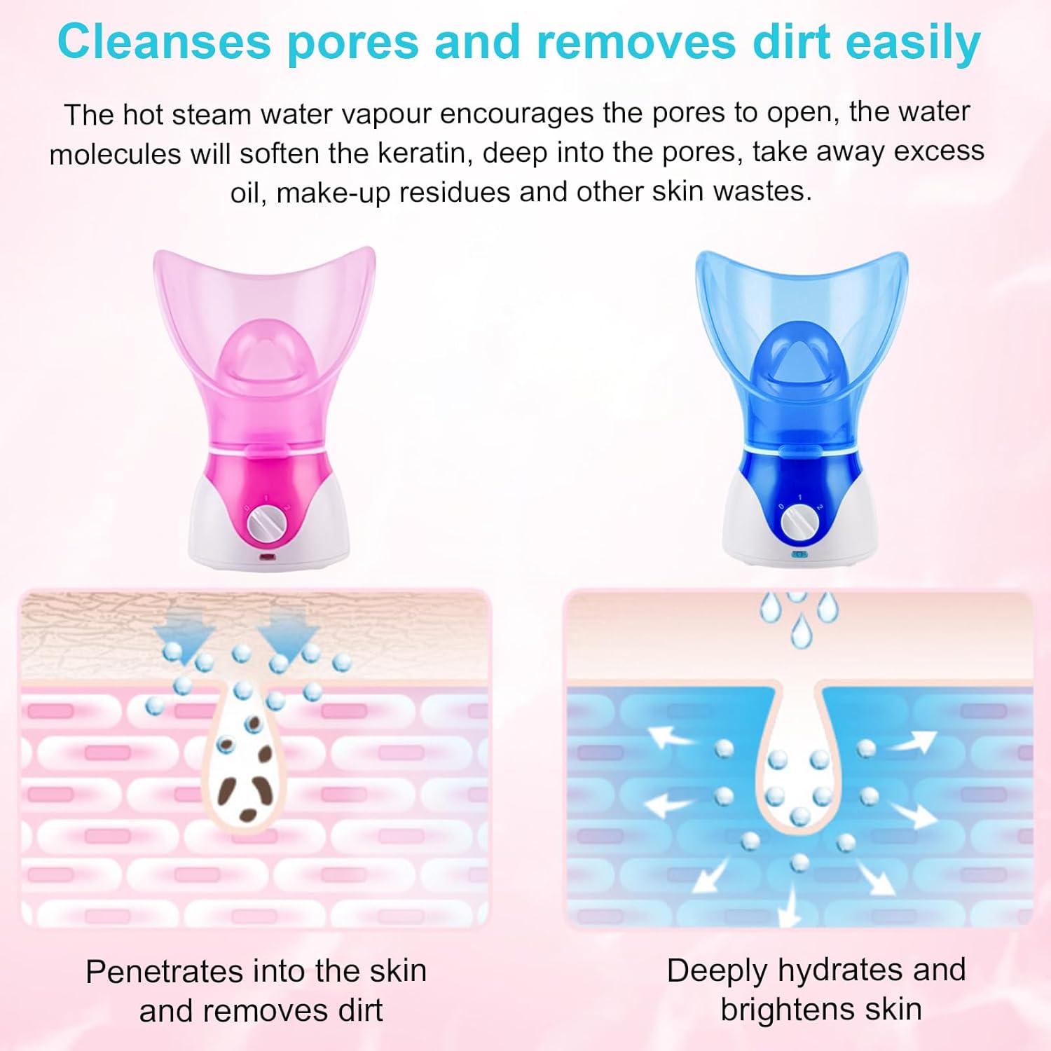 BENICE BNS 016 Facial Steamer Activate the hydrophilic factor and replenish water in skin Promote the regeneration of collagen