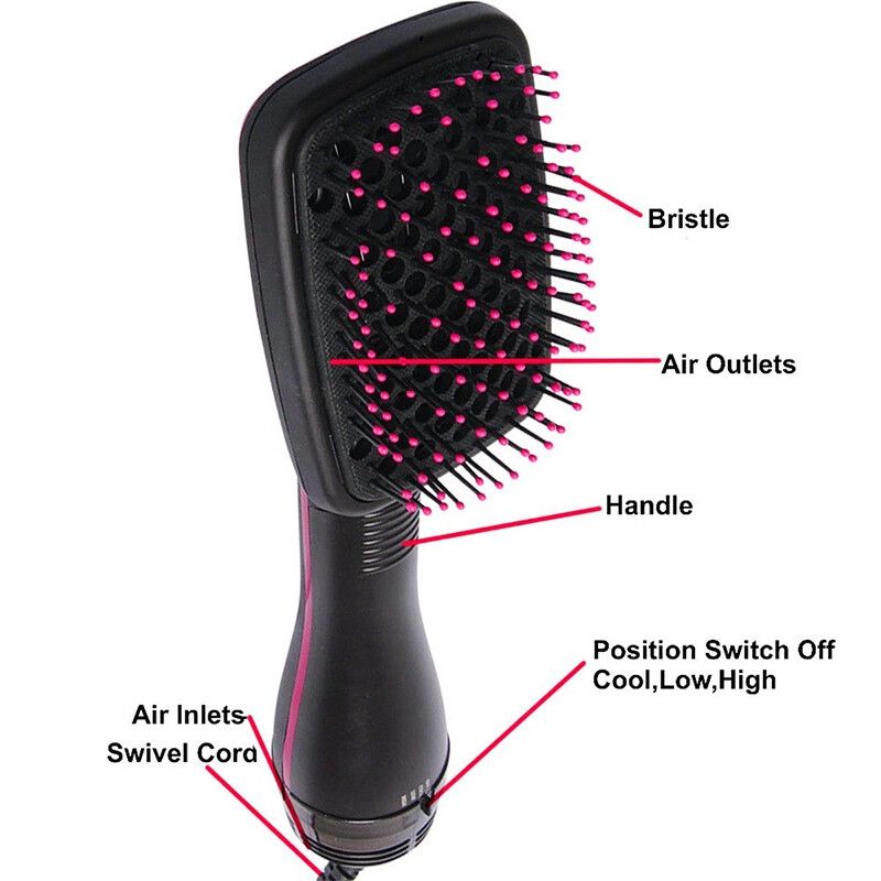 Electric Hair Straightener, Hair Dryer Brush, One Step Hair Blower Brush, Electric Hot Air Brush, Blow Dryer Comb, Hairdryer Hairbrush