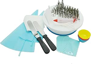 106pcs Multi-function Cake Decorating Kit Cake Turntable Set Pastry Tube Fondant Tool Kitchen Dessert Baking Pastry Supplies