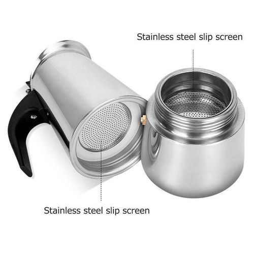 Stainless Steel Coffee Maker Coffee Pot Moka Pot Geyser Coffee Makers Kettle Coffee Brewer Latte Percolator Stove Coffee Tools (Size : 450ml)