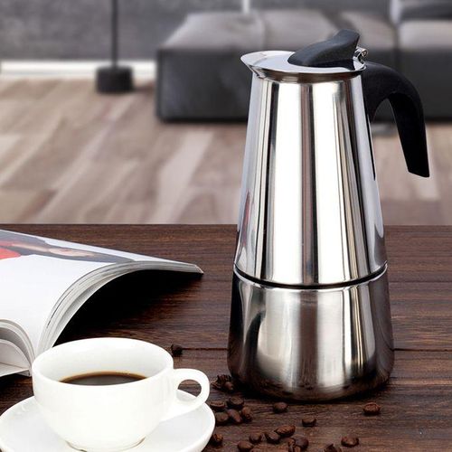 Stainless Steel Coffee Maker Coffee Pot Moka Pot Geyser Coffee Makers Kettle Coffee Brewer Latte Percolator Stove Coffee Tools (Size : 450ml)