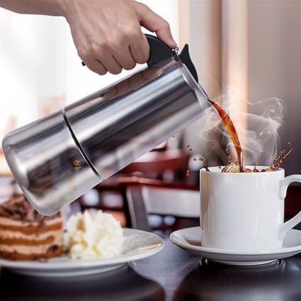 Stainless Steel Coffee Maker Coffee Pot Moka Pot Geyser Coffee Makers Kettle Coffee Brewer Latte Percolator Stove Coffee Tools (Size : 450ml)