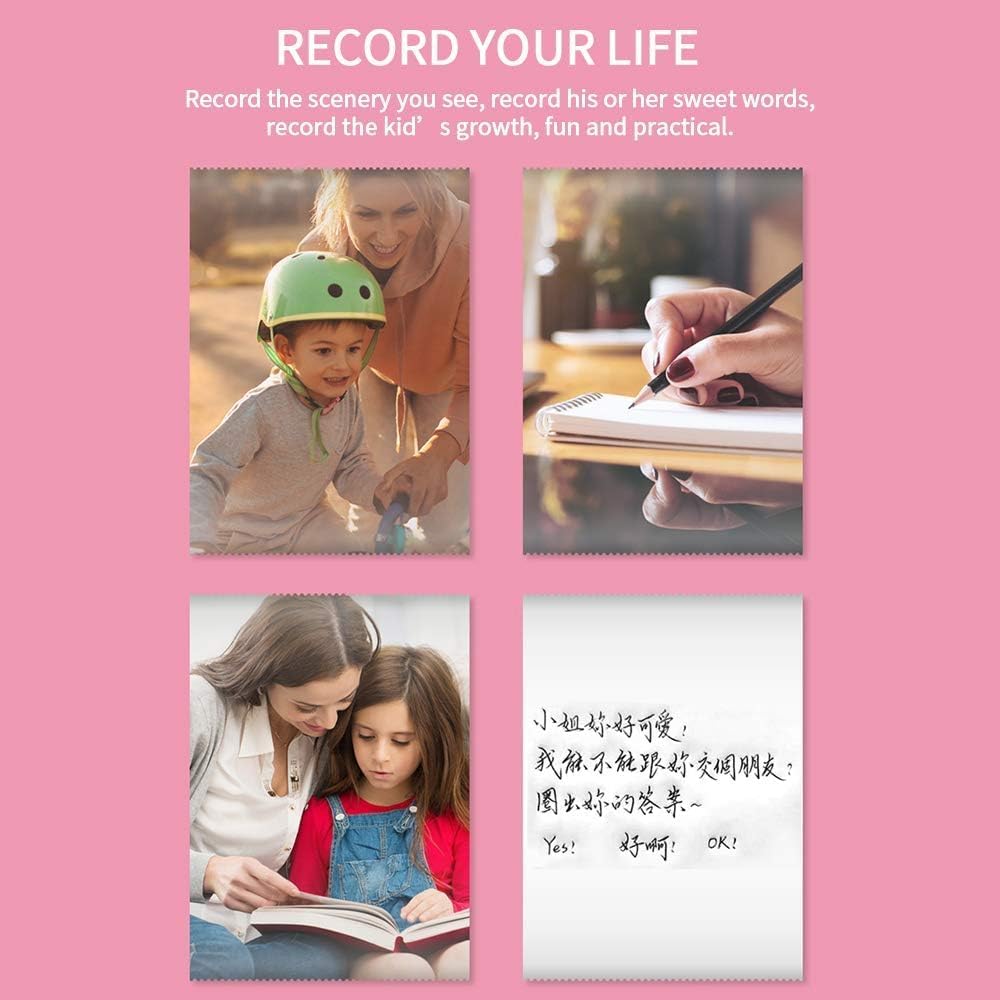 Mini Pocket Printer,Wireless Bluetooth Printer, Portable Thermal Printer for Label,Text Memo,Receipt,Sticker,Photo Printers,BT Inkless Printing, Compatible with iOS and Android. Save time on handwritt