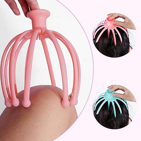 Head Scratcher-Get a calming head massage or scalp scratch any time with Prongs roller ball,stimulate scalp blood circulation full head massage , really good feeling you get when you brush slide
