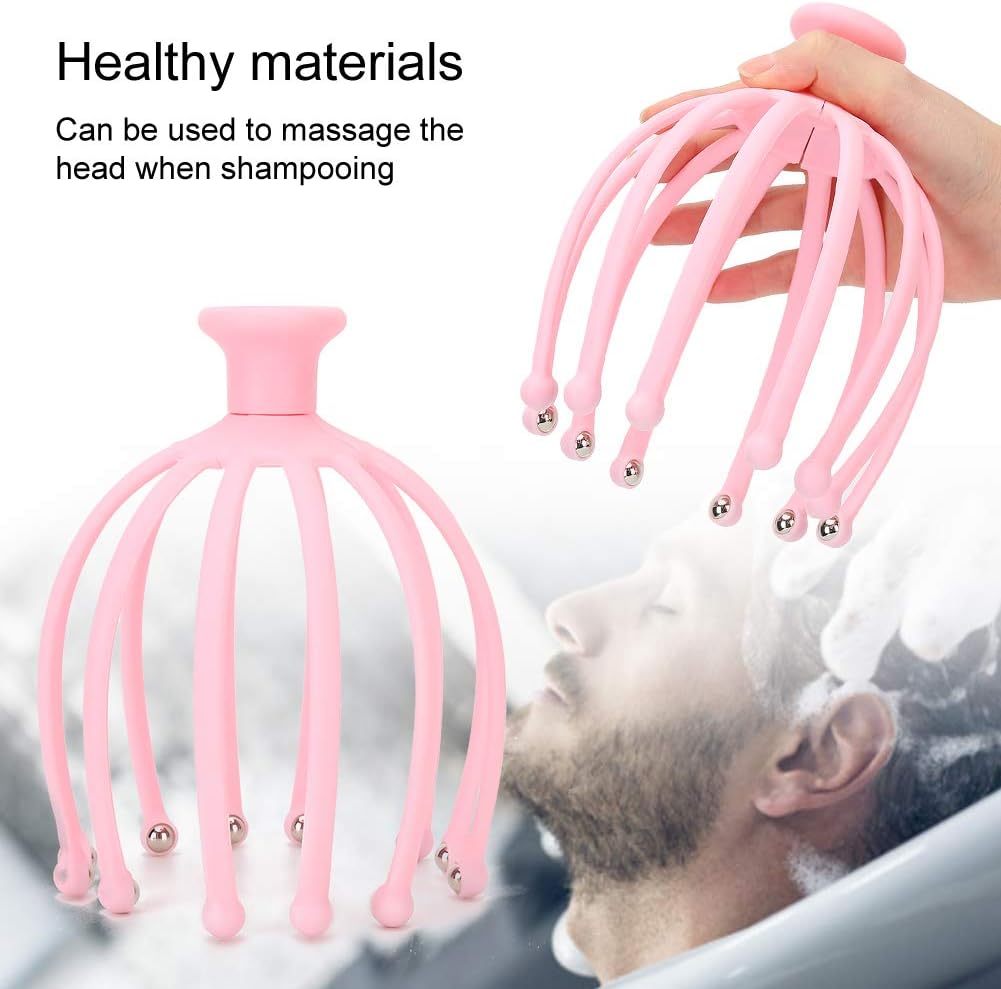 Head Scratcher-Get a calming head massage or scalp scratch any time with Prongs roller ball,stimulate scalp blood circulation full head massage , really good feeling you get when you brush slide