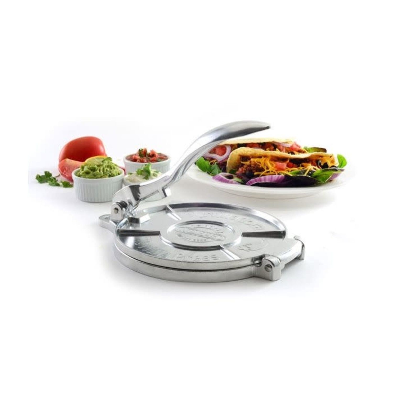 Chapati press , Tortilla Press Roti Maker,Aluminum Alloy Taco Press with Ergonomic Rotating Handle for Tortillas,Tacos,Burritos,Pizza and Dough ,Tortilla Maker Press Pan Heavy Restaurant Commerci