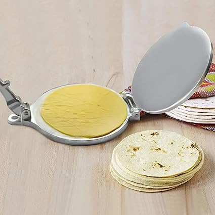 Chapati press , Tortilla Press Roti Maker,Aluminum Alloy Taco Press with Ergonomic Rotating Handle for Tortillas,Tacos,Burritos,Pizza and Dough ,Tortilla Maker Press Pan Heavy Restaurant Commerci