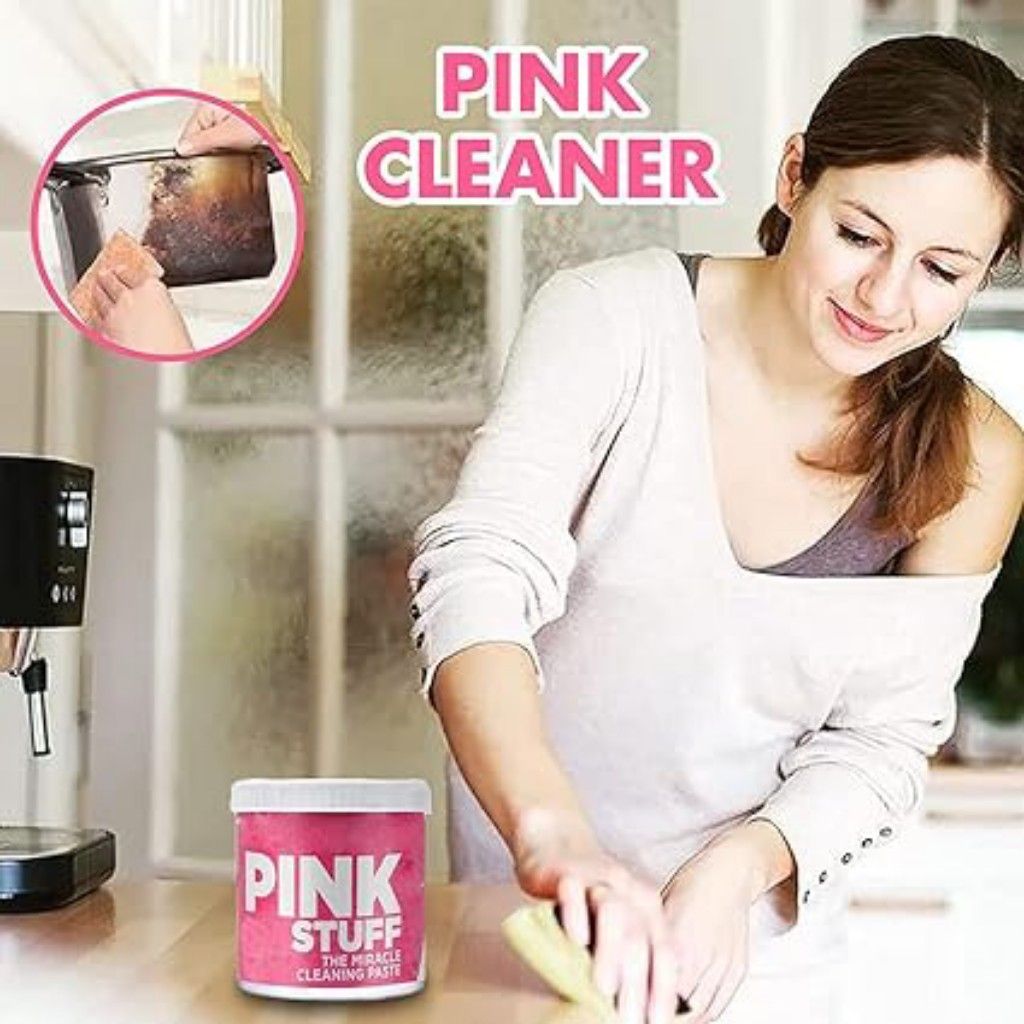 - The Pink Stuff - The Miracle All Purpose Cleaning Paste-The Miracle All Purpose Cleaning Paste, Gentle Multifunctional Household Cleaning Cream, Effective Clean Kitchen Grease Cleaner