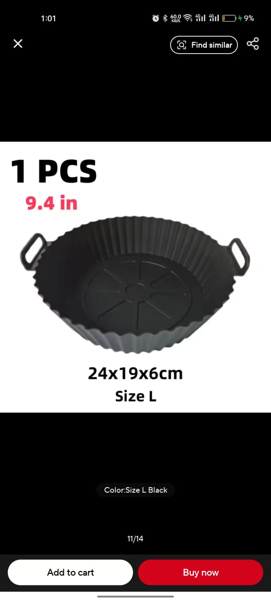Air Fryer Silicone Liners, Silicone Air Fryer Liners Reusable 
 Air Fryer Oven Microwave Accessories, Better than Disposable Paper Liner (Gray&Black,) Air Fryer Liners