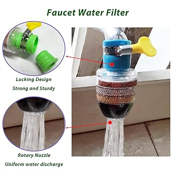 3 Pcs Faucet Water Filter,Layer Cartridge Activated Carbon Filters Water Filter Faucet, Water Filter Replacements for Sink .faucet water filter, designed to purify tap water. Water filter Faucet. atta