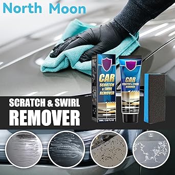 Car Scratch Remover Kit, Car Scratch Remover for Vehicles, Scratch Repair Wax for Car with Wipe & Sponge for Vehicles for Deep Scratches Car Paint Scratch Repair Polishing Wax