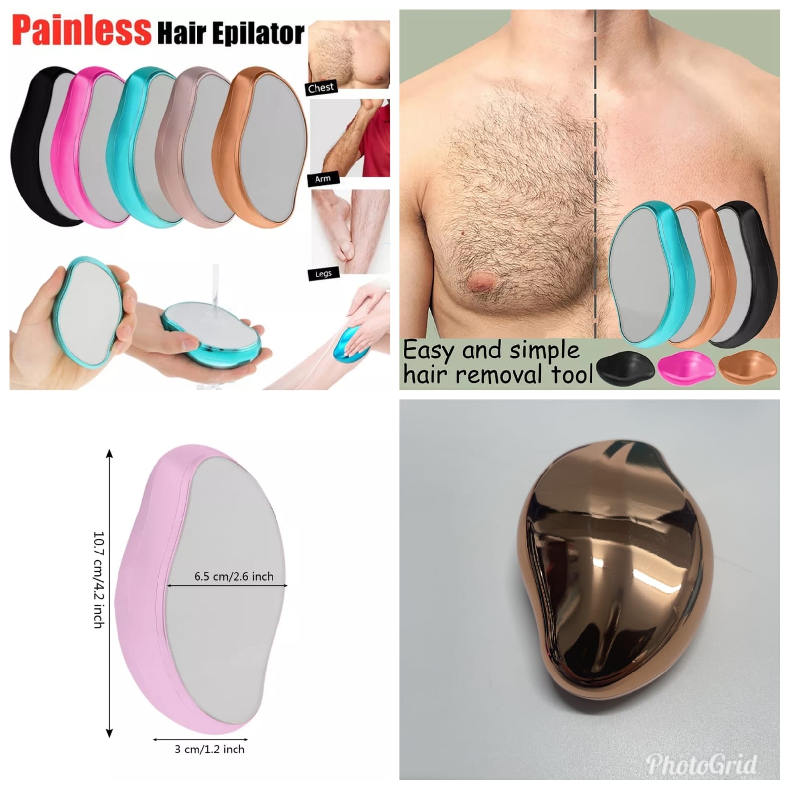 Hair Remover, Reusable Hair Removal Without Shaving Crystal Hair Remover Hair Eraser Ladies Wa*➡️Painless Hair Epilashable Nano Hair Removal, Epilator Face Effect Hair Removal Device for Smooth Effect