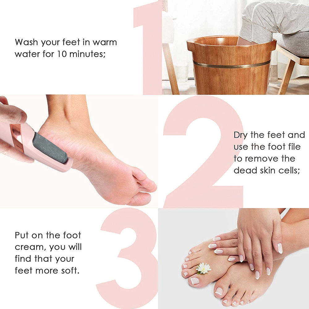 Smooth Pedicure Wand, Electric Callus Remover for Feet, Rechargeable Pedicure Tools Foot Care Kit, Pedicure Tools, Pedicure Tools Kit, Feet Care, Removes Dry Skin for Smoother Feet