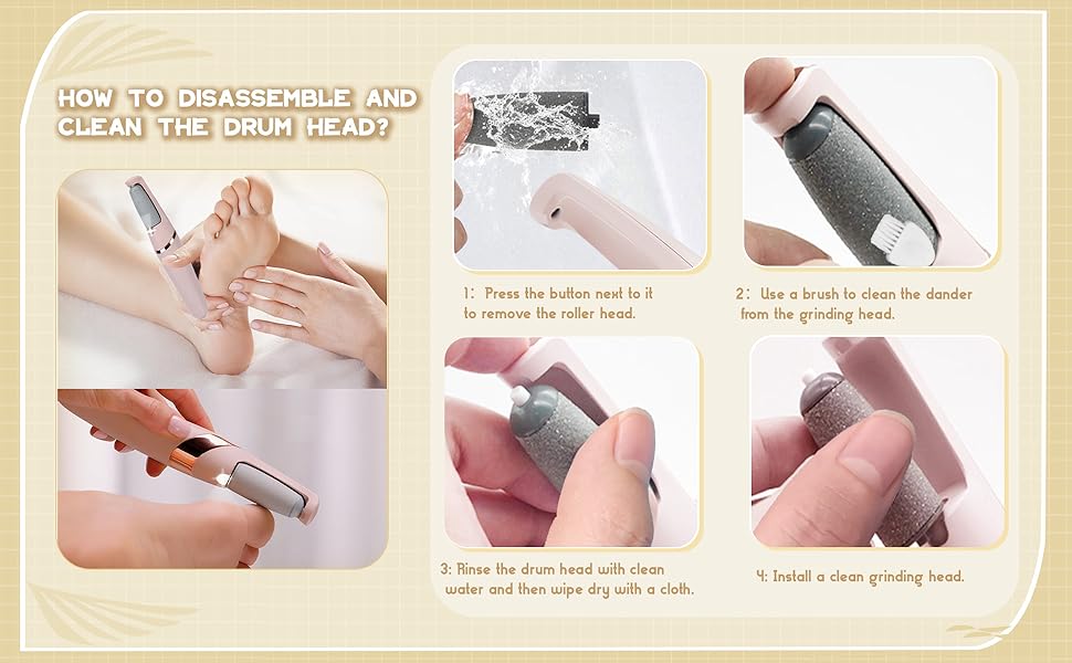 Smooth Pedicure Wand, Electric Callus Remover for Feet, Rechargeable Pedicure Tools Foot Care Kit, Pedicure Tools, Pedicure Tools Kit, Feet Care, Removes Dry Skin for Smoother Feet