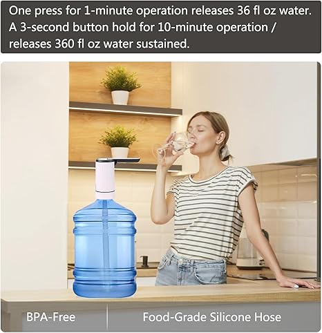Multifunctional Water Dispenser - with 3 Main Working Modes, USB Rechargeable Battery, Foldable Design, Ideal for Home, Office, Camping, Travel