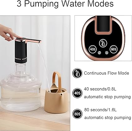 Multifunctional Water Dispenser - with 3 Main Working Modes, USB Rechargeable Battery, Foldable Design, Ideal for Home, Office, Camping, Travel