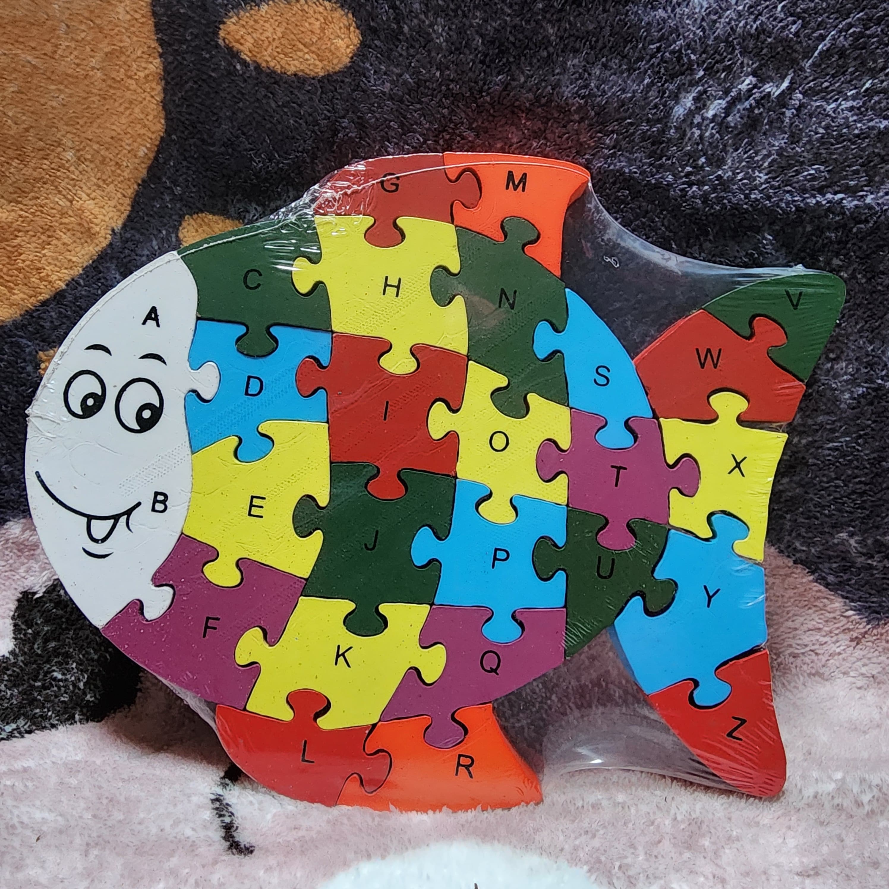 WOODEN MONTESSORI  2 IN 1 ANIMAL JIGSAW PUZZLE, ALPHABETIC AND NUMBERS JIGSAW PUZZLE