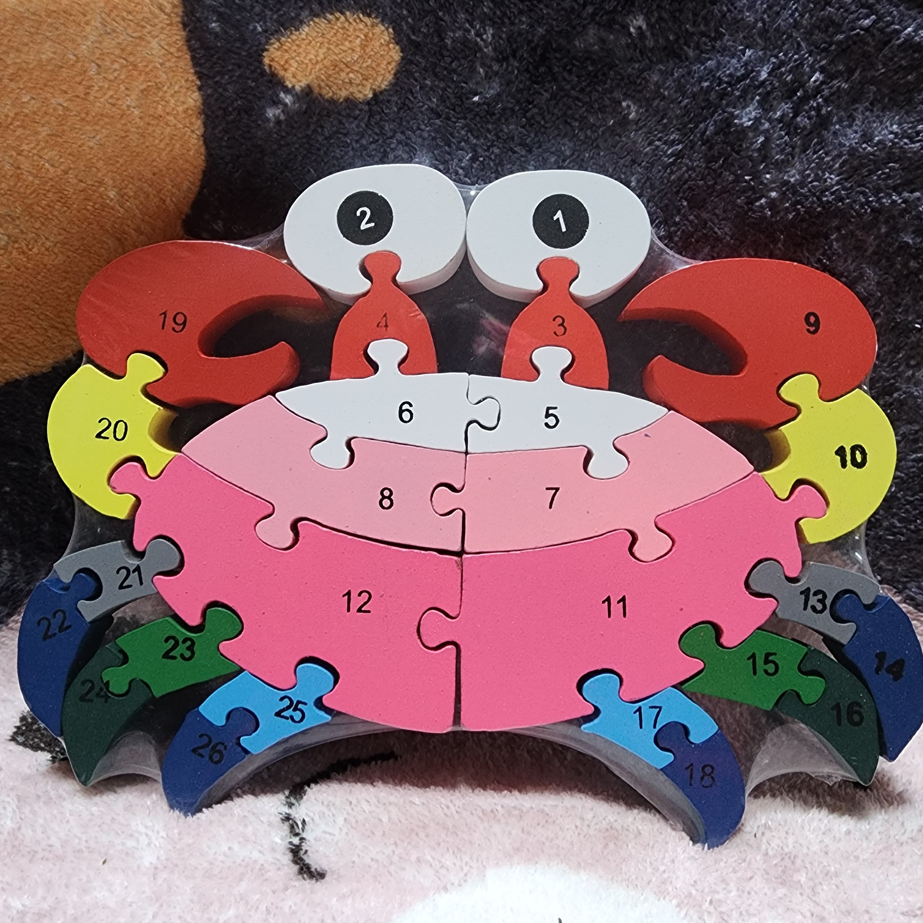 WOODEN MONTESSORI  2 IN 1 ANIMAL JIGSAW PUZZLE, ALPHABETIC AND NUMBERS JIGSAW PUZZLE