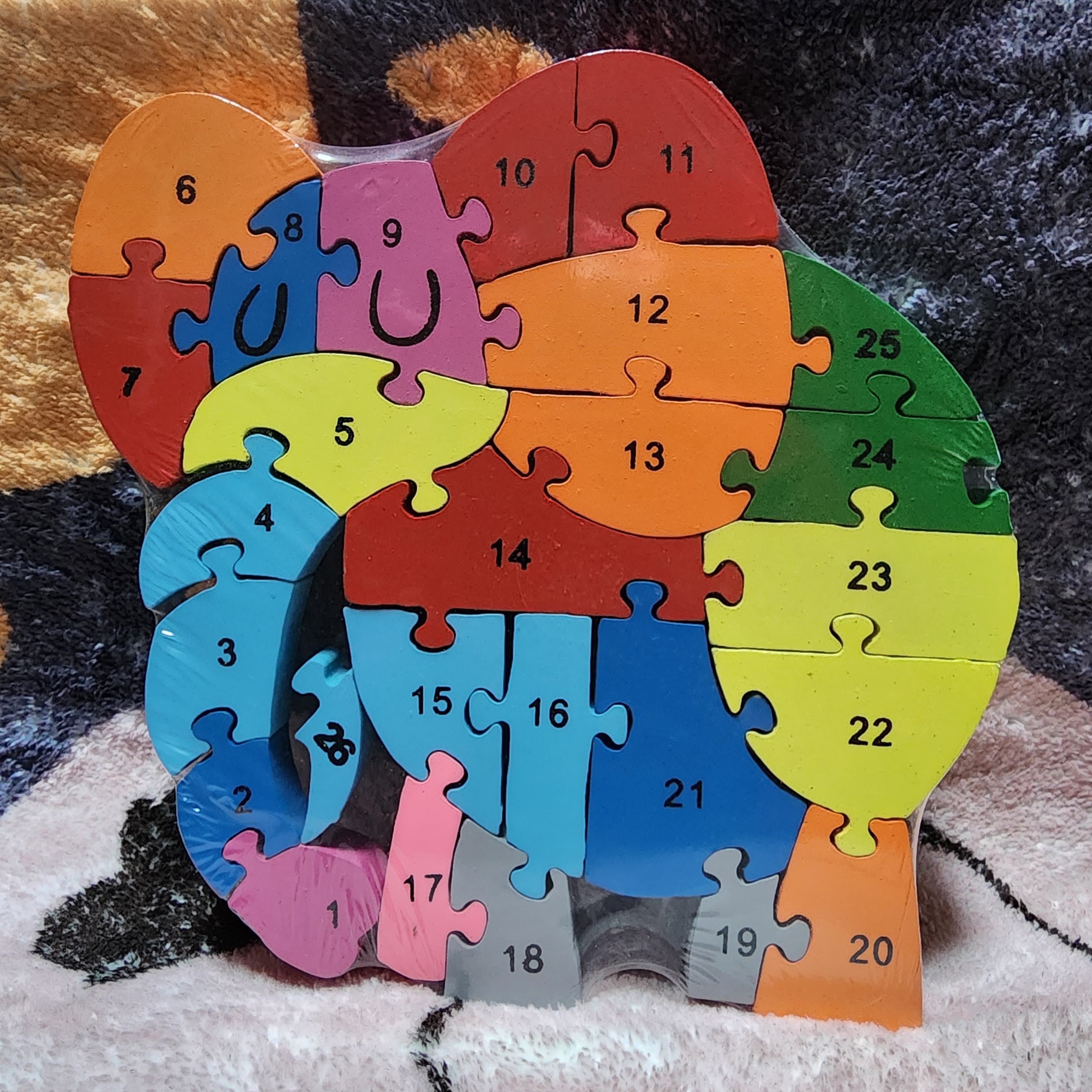 WOODEN MONTESSORI  2 IN 1 ANIMAL JIGSAW PUZZLE, ALPHABETIC AND NUMBERS JIGSAW PUZZLE