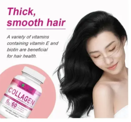 Winstown Collagen Tablets With Vitamin C + Biotin formula is designed to nourish your skin, hair, nails, and joints from the inside out-60 dietary supplements COMPOUND TABLET CANDY