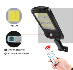 New Sensor Street Lamp Light PIR Motion Sensor Garden Outdoor LED Lighting Waterproof Smart Remote Control Lamp Solar Power Street Lamp