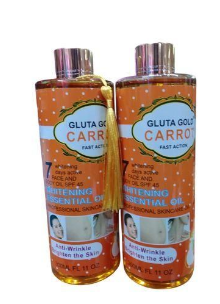GLUTA GOLD CARROT FAST ACTION 7 DAYS WHITENING ACTIVE FACE & BODY OIL SPFF 45 WHITENING ESSENTIAL OIL ANTI-WRINKLE BRIGHTEN THE SKIN-500ML