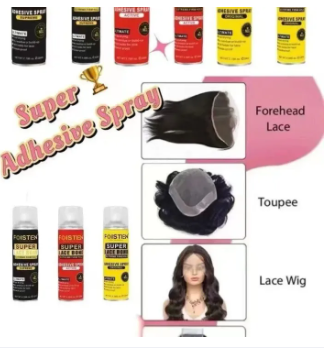 Foisten Super Lace Bond Lace Melting Spray Wig Glue Special Hair Glue Spray Lace Glue Spray Active Adhesive Spray, Original Adhesive Spray, or Supreme Adhesive Spray.  Say goodbye to wig worries