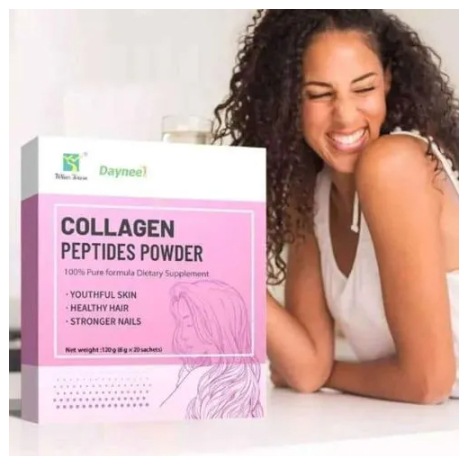 Daynee Collagen Peptides Powder Secret Formula For Youthful Skin, Healthy Hair, and Stronger Nails Whitening Glow Enzymes Protein Powder 100% Pure Formula Dietary Supplement