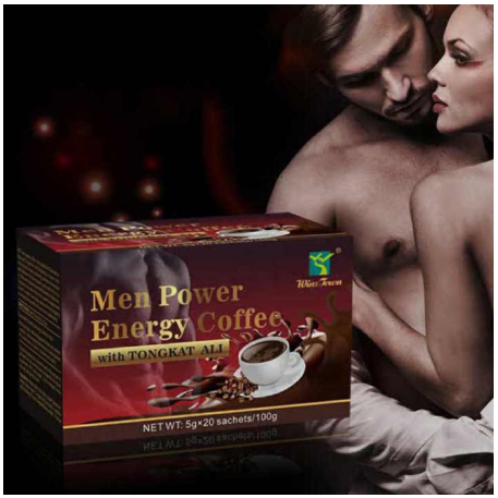 Wins Town Men Power Energy Coffee with Tongkat ali man Active instant black coffee male maca ginseng Enhance Libido Erection Circulation MEN POWER ENERGY Coffee GIVES YOU INSTANT POWER AND STAMINA