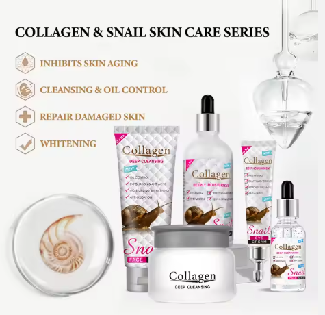 3in1 AICHUN BEAUTY COLLAGEN SNAIL SKIN CARE SNAIL SOAP , SERUM AND CREAM PRODUCTS TO TRANSFORM YOUR SKIN BY MOISTURISING, LIGHTENING,NOURISHING AND FIRMING SNAIL COLLAGEN SET