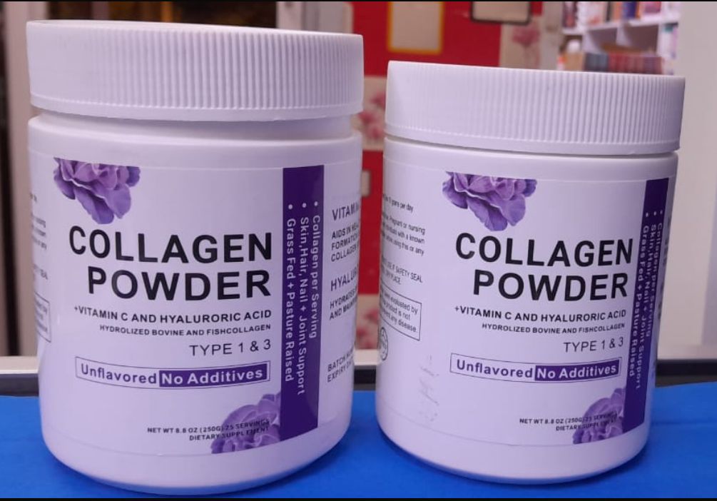 COLLAGEN POWDER Plus VITAMIN C & HYALURONIC ACID Skin, Joint, & Gut Support supplement. It Promotes  a Bright Skin, Strong Joints, Healthy Hair & ne anti-aging formula & 100% premium Formula