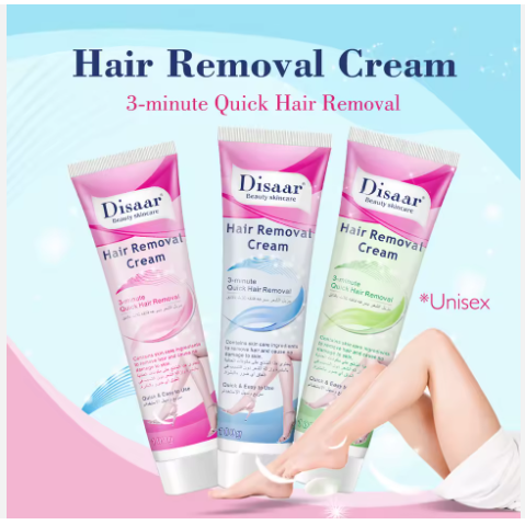 Disaar Hair Removal Cream Gentle & Painless removal for smooth skin ✅ Suitable for legs, arms, underarms, and bikini area Hair Remover Easy  Hair Smooth Removal Cream