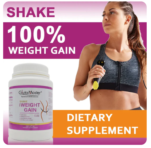Gluta Master Shake 100% Weight Gain - Dietary supplement is a  high-protein nutritious supplement packed with natural plant extracts and added good fats to support your health and fitness goals.