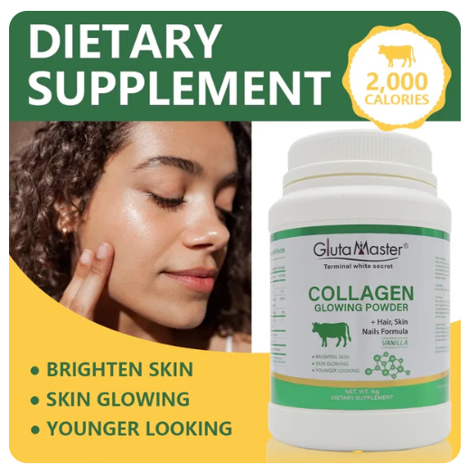 Gluta Master Terminal White Secret Collagen Glowing Powder is a premium skin whitening and brightening supplement that helps you achieve visibly fairer, smoother, and radiant skin.