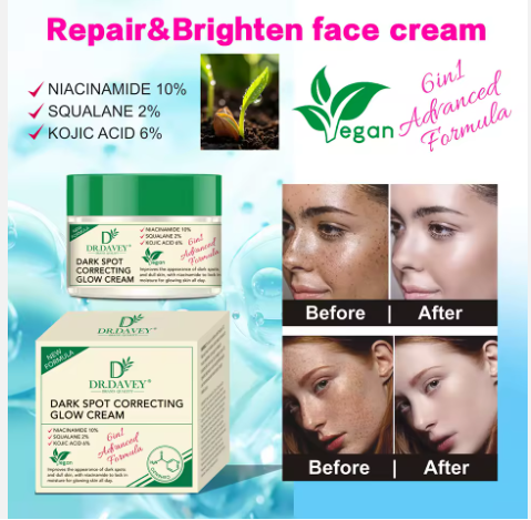 Dr. Darvey Dark Spot Correcting Glow Cream with Niacinamide & Kojic Acid for Even Tone Skin. Dr. Darvey Dark Spot Correcting Glow Cream with Niacinamide & Kojic Acid for Even Tone Skin