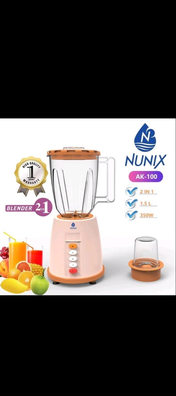 Nunix 2 In 1 Blender, Grinder & Chopper AK-100