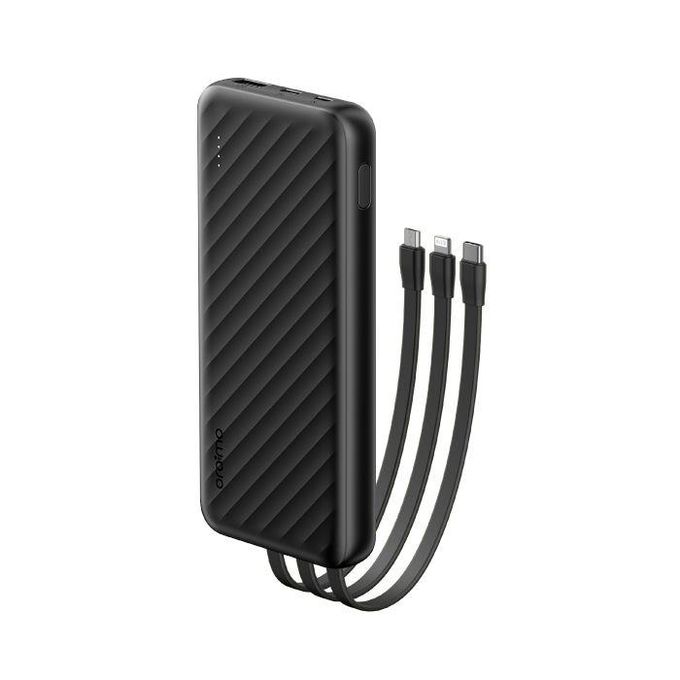 Oraimo Slice Link 10000mAh 12W Fast Charge 3 in 1 Portable Power Bank with Built-in Lightning & Type-C & Micro USB Cable