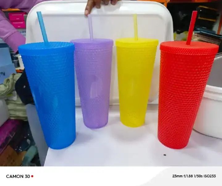 New Arrivals!!Generic Re-Usable Diamond Studded Smoothie Cup Iced Coffee Tea Water Cup Tumbler smoothie cups