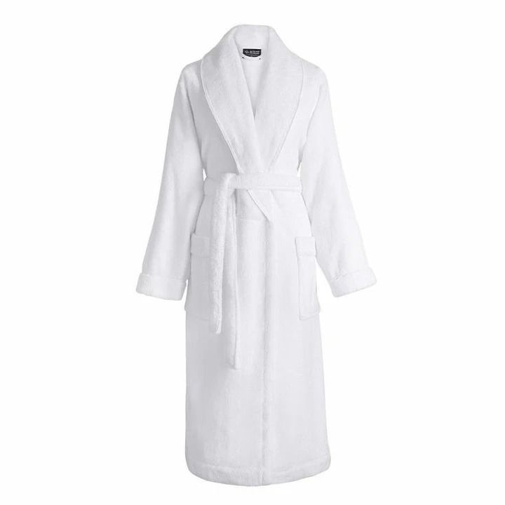 Mens/ Women's Fleece Bathrobe Long Shawl Collar bathing Robe, bathing gown, use as bathing towel