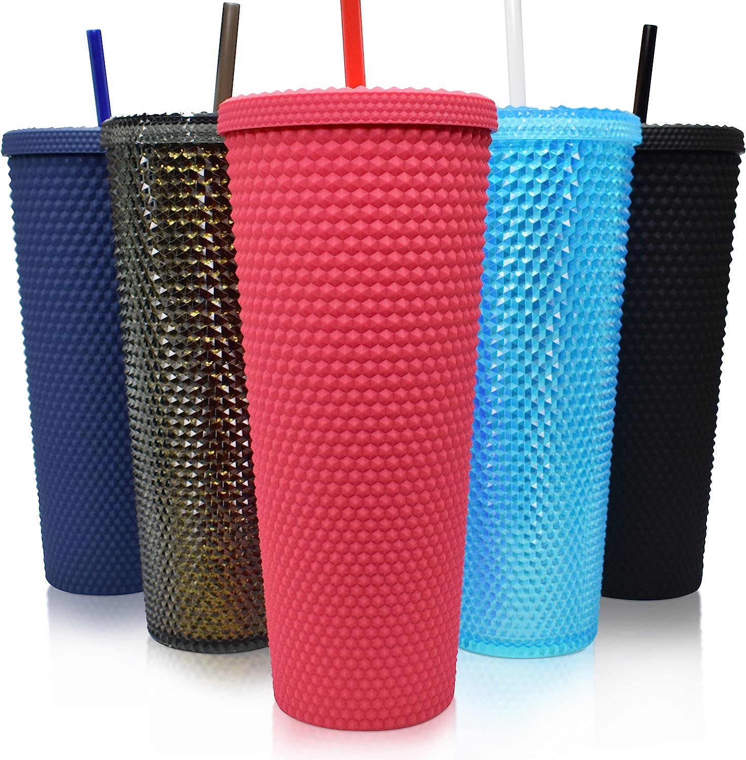 New Arrivals!!Generic Re-Usable Diamond Studded Smoothie Cup Iced Coffee Tea Water Cup Tumbler smoothie cups