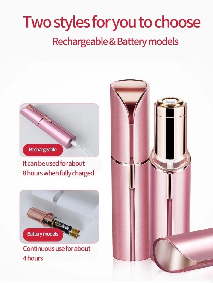 3 in1 Women Electric Eyebrow Trimmer Mini Eye Brow Epilator Facial Hair Removal USB Charging Portable Women Painless Razor Shaver Tool