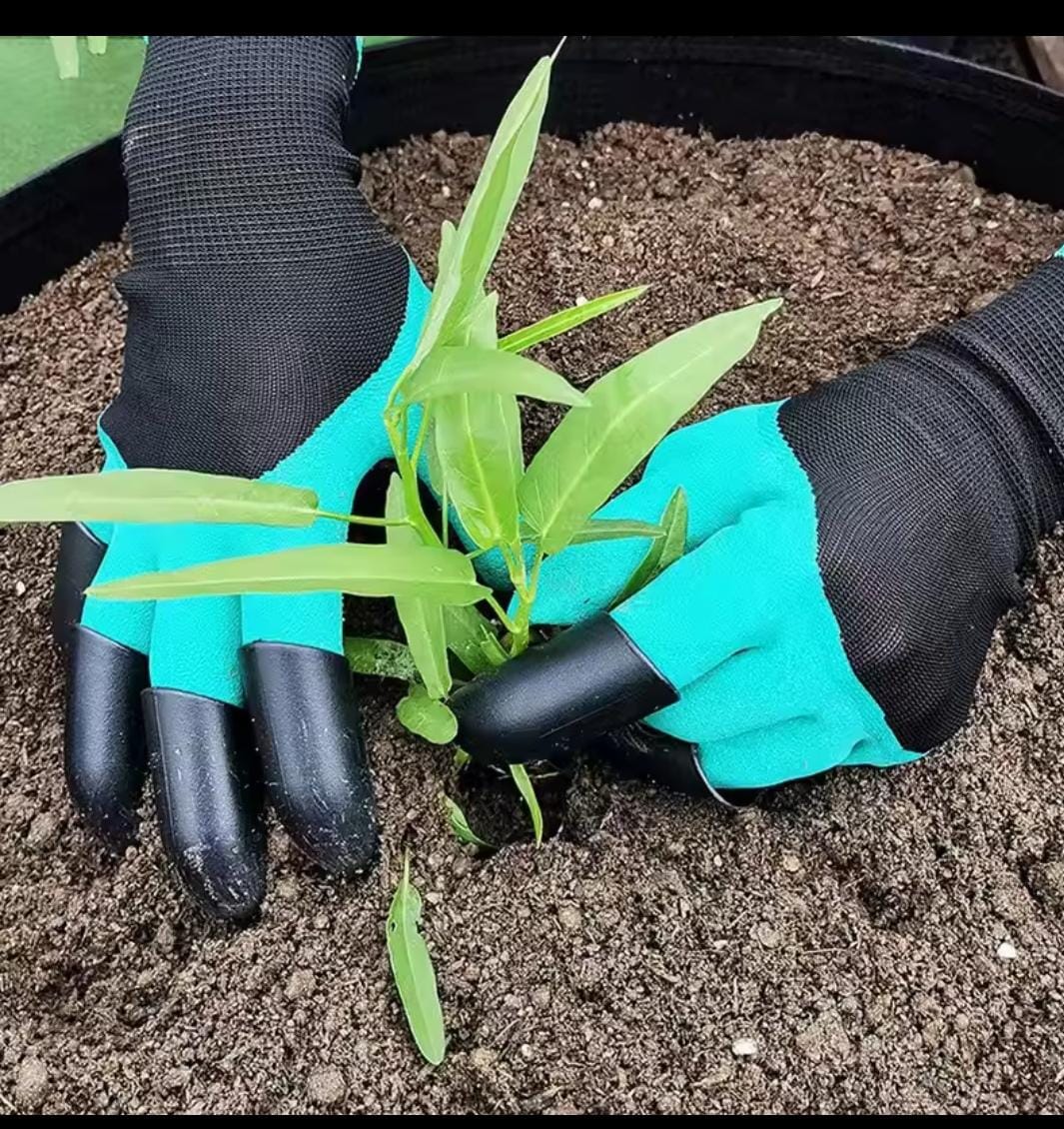 Gardening Gloves With Claws Breathable Digging Gloves Garden Vegetable Gardening Industry Planting Non-slip Wear-resistant Waterproof Rubber Work Gloves With Claws Cigging Planting Tools
