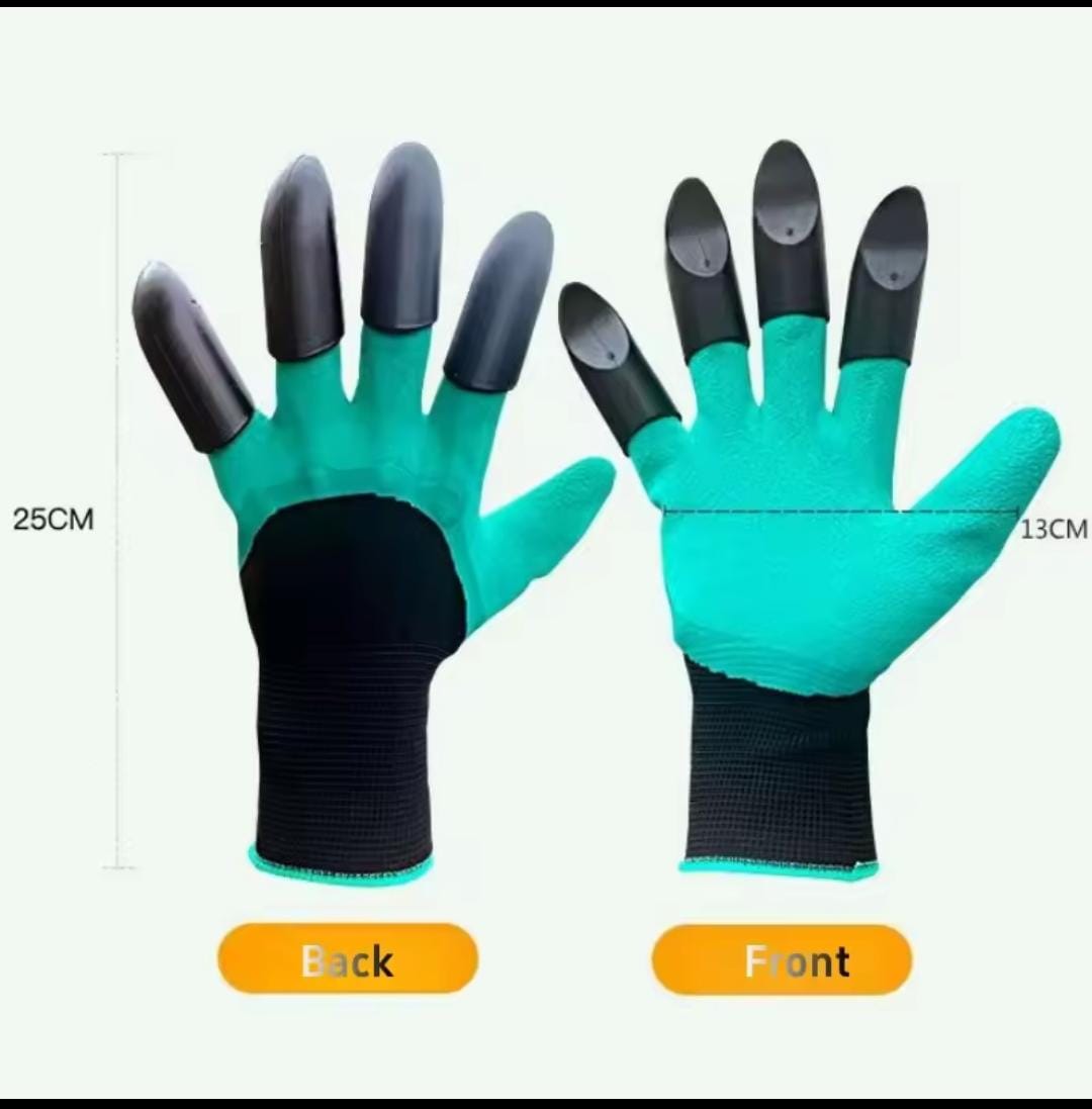 Gardening Gloves With Claws Breathable Digging Gloves Garden Vegetable Gardening Industry Planting Non-slip Wear-resistant Waterproof Rubber Work Gloves With Claws Cigging Planting Tools