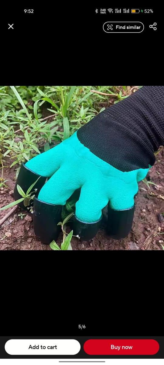 Gardening Gloves With Claws Breathable Digging Gloves Garden Vegetable Gardening Industry Planting Non-slip Wear-resistant Waterproof Rubber Work Gloves With Claws Cigging Planting Tools