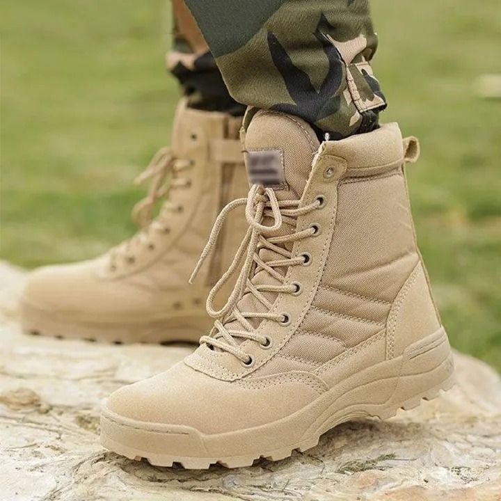 Men's Shoes Boots Ankle Bootie Jungle Boots, Hiking Boots, Desert Boots, Combat Boots, Tactical Boots, High Top Short Boots Military shoe