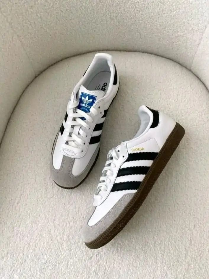 BIG OFFER! NEW ARRIVAL UNISEX Samba white/black. Size 37-45 Men's/Women's  Fashion shoes casual sneakers premium quality as in the picture